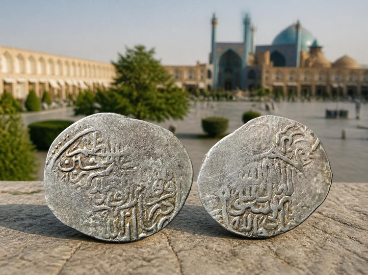 سکه نقره چهار گرمی سلطان حسین بایقرا