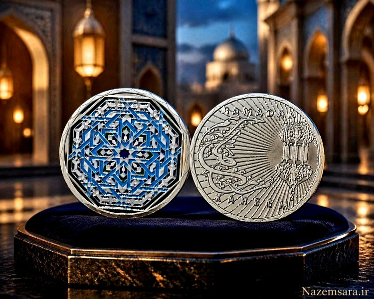 سکه یادبود ماه مبارک رمضان با میناکاری بی نظیر