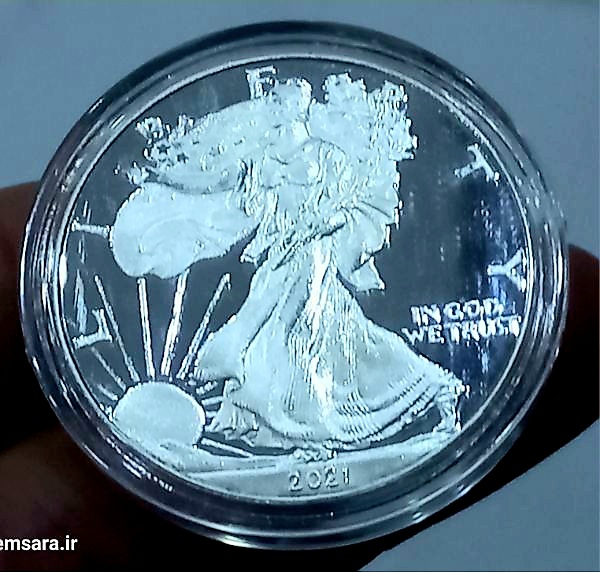 سکه سوپر بانکی یادبود لیبرتی امریکا با کپسول مخصوص